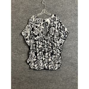 Time And Tru Women Bathing Suit Cover Up Size XL 16/19 Floral Sheer Beach Cruise